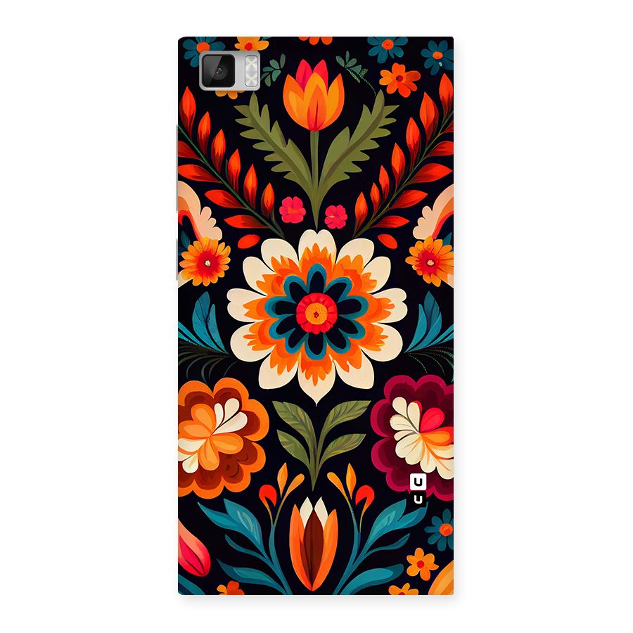 Colorful Mexican Floral Pattern Back Case for Mi3