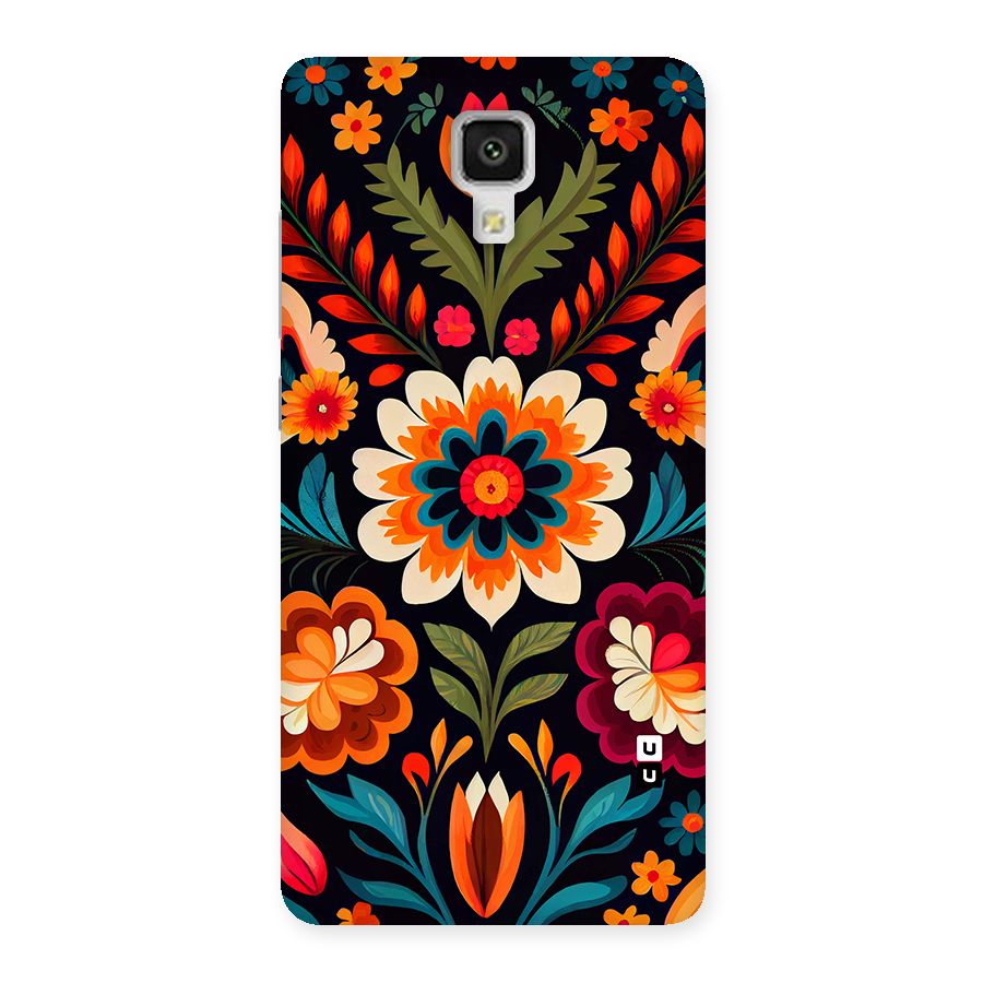 Colorful Mexican Floral Pattern Back Case for Mi4