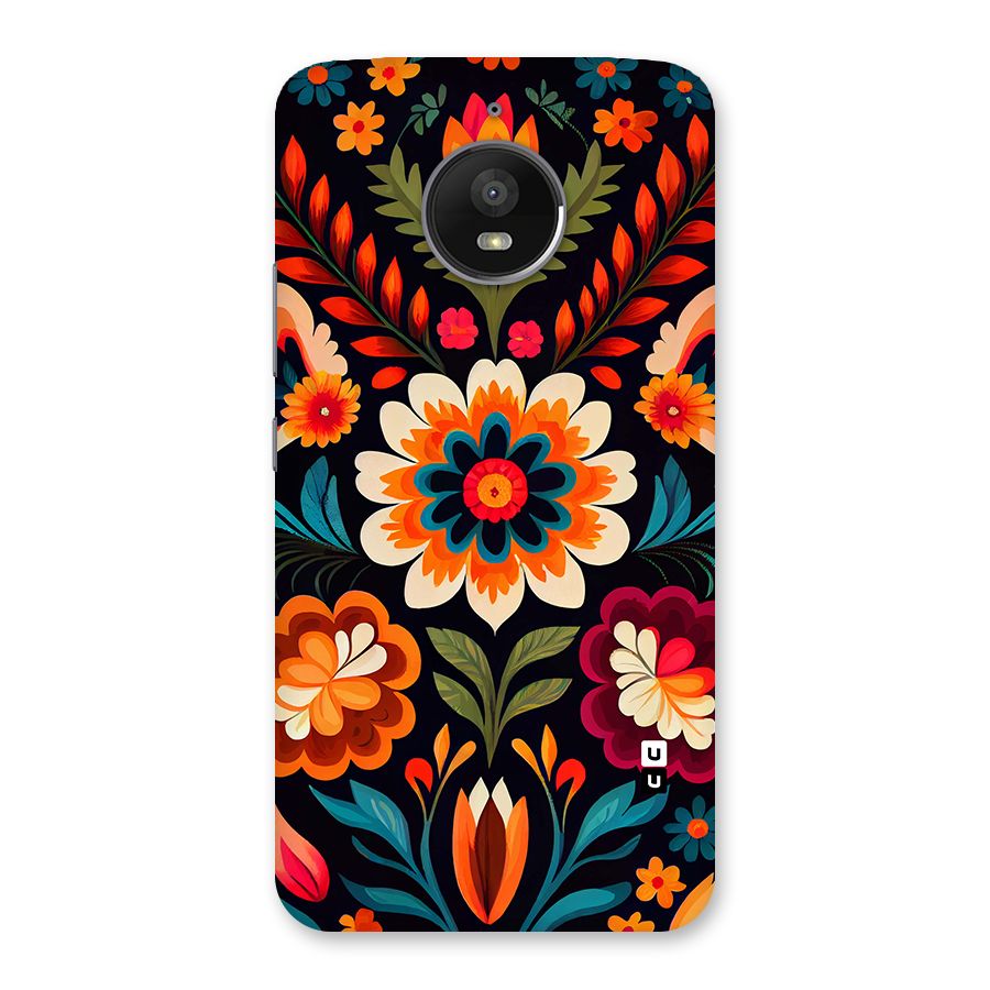 Colorful Mexican Floral Pattern Back Case for Moto E4 Plus