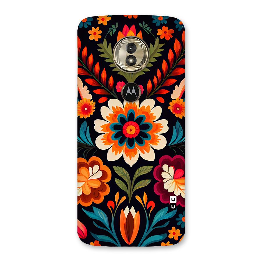 Colorful Mexican Floral Pattern Back Case for Moto G6 Play