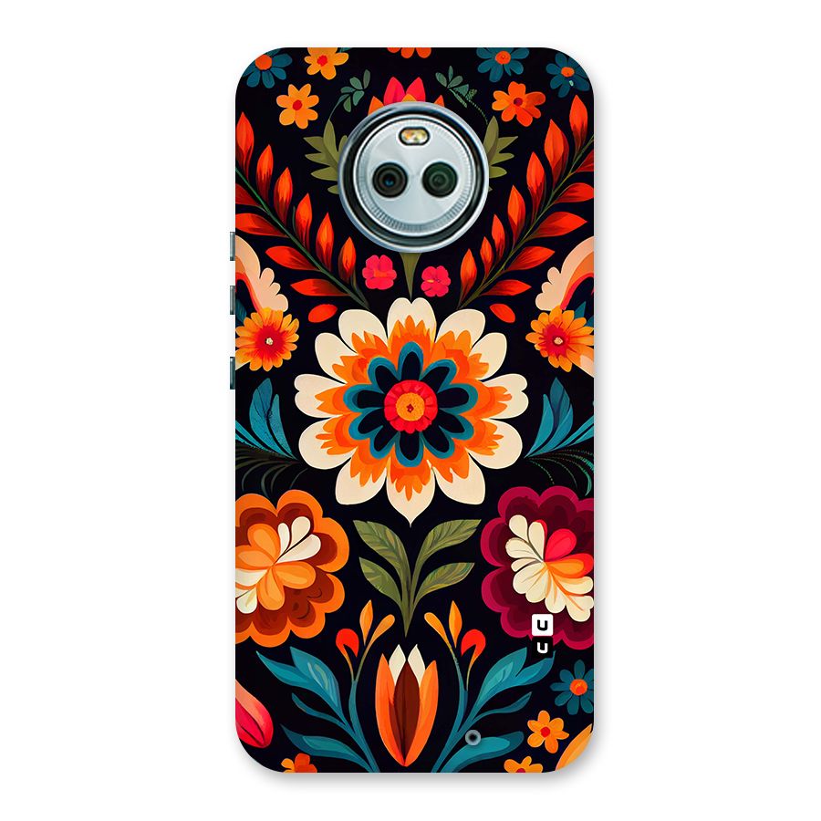 Colorful Mexican Floral Pattern Back Case for Moto X4