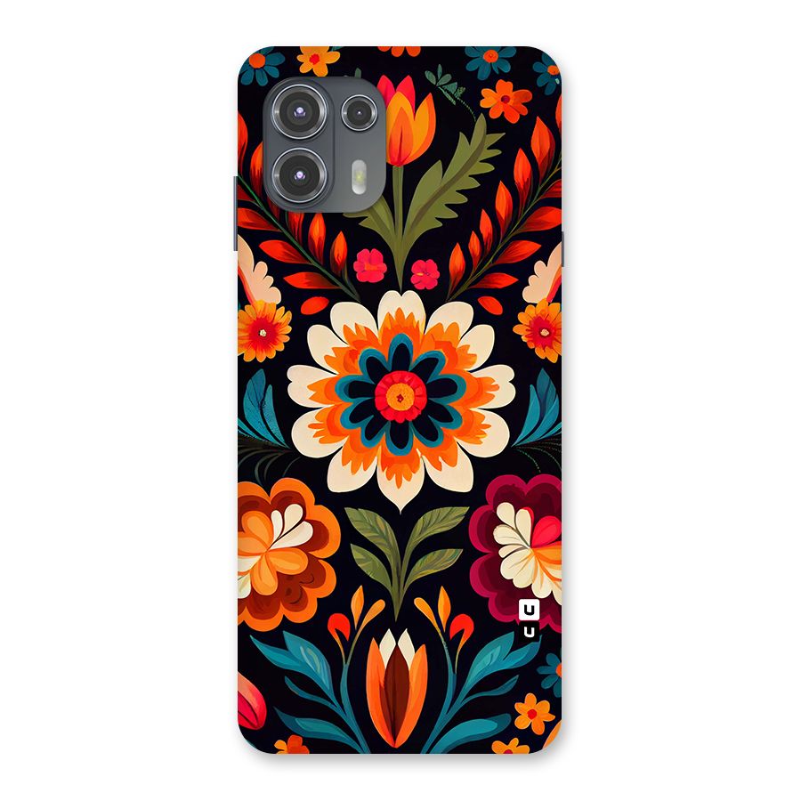 Colorful Mexican Floral Pattern Back Case for Motorola Edge 20 Fusion