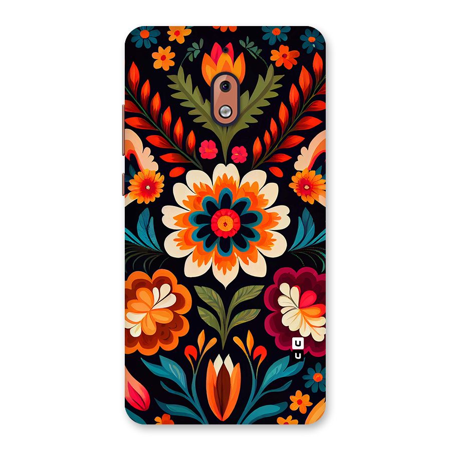 Colorful Mexican Floral Pattern Back Case for Nokia 2.1