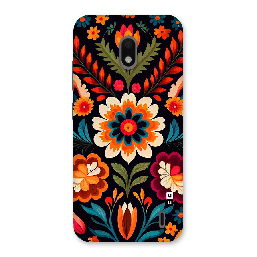 Colorful Mexican Floral Pattern Back Case for Nokia 2.2