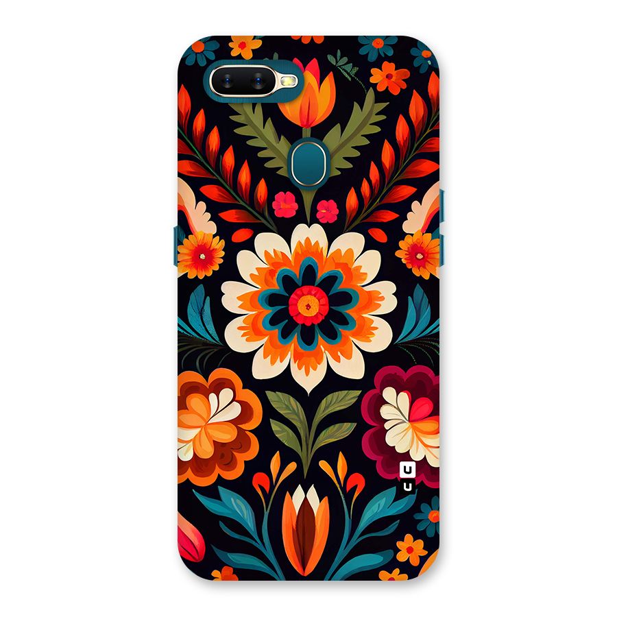 Colorful Mexican Floral Pattern Back Case for Oppo A11k