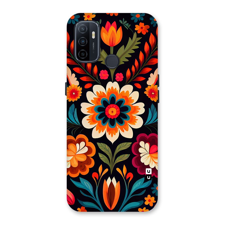 Colorful Mexican Floral Pattern Back Case for Oppo A32