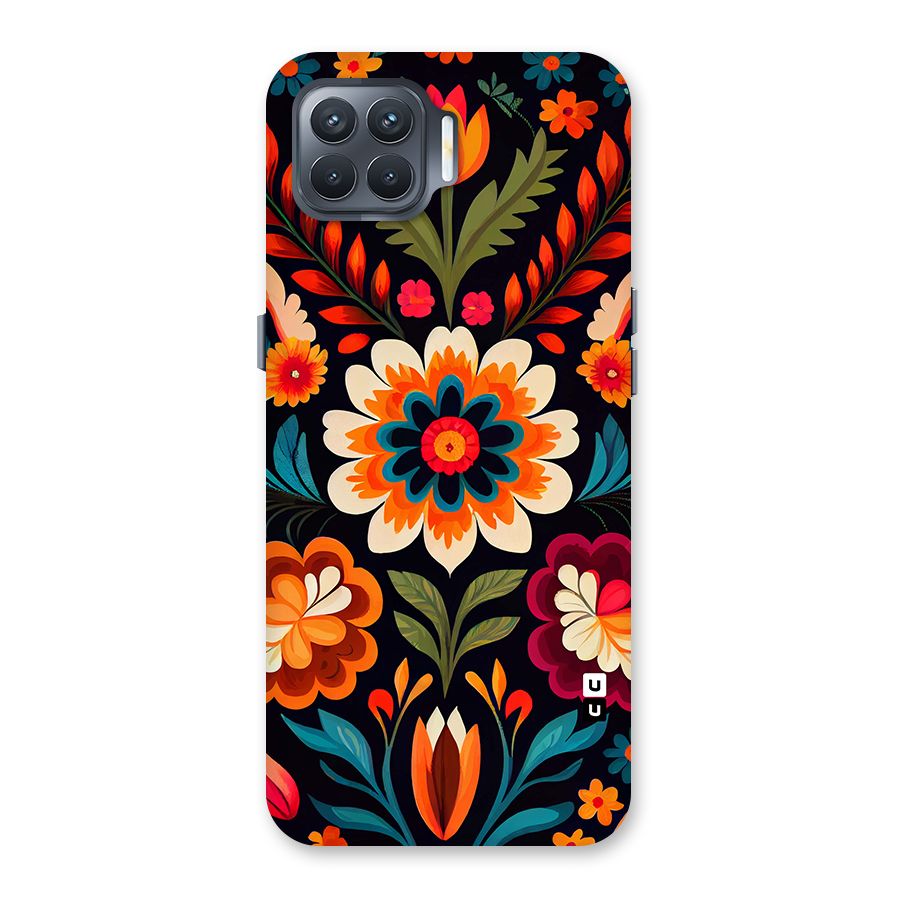 Colorful Mexican Floral Pattern Back Case for Oppo F17 Pro