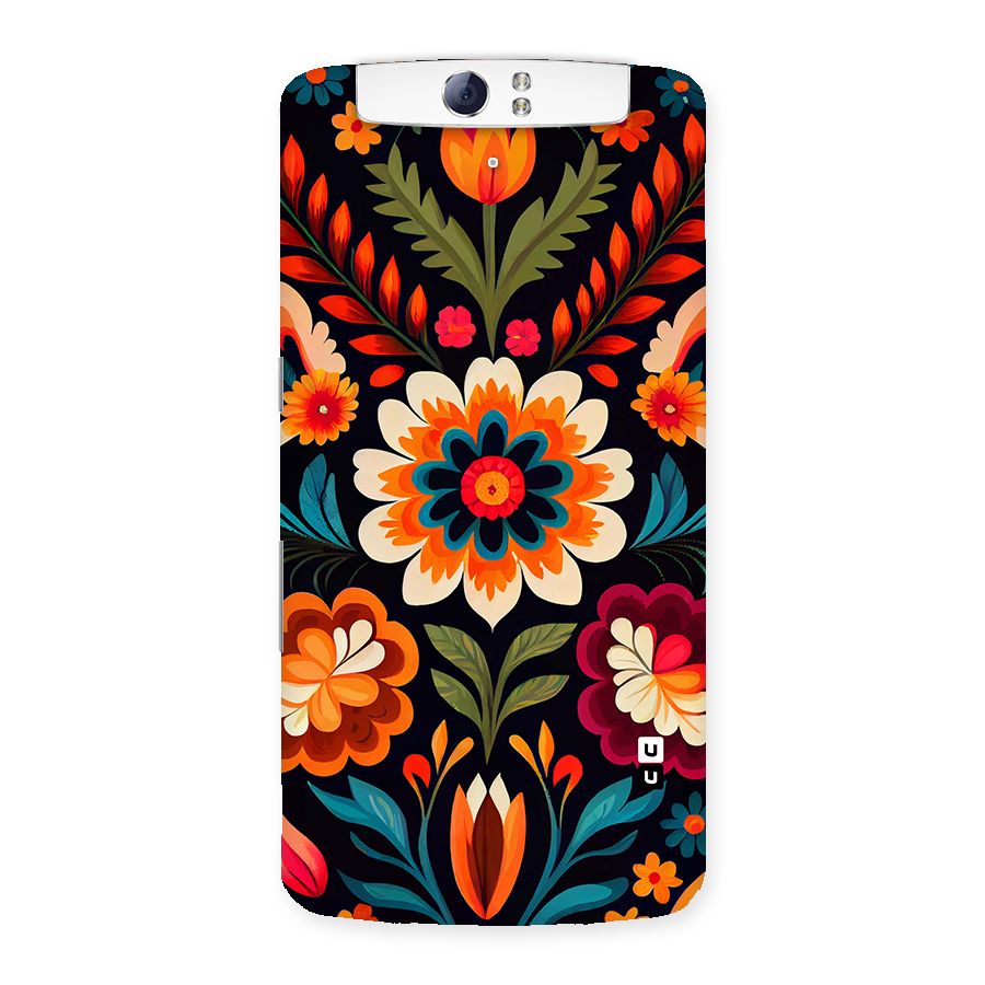 Colorful Mexican Floral Pattern Back Case for Oppo N1