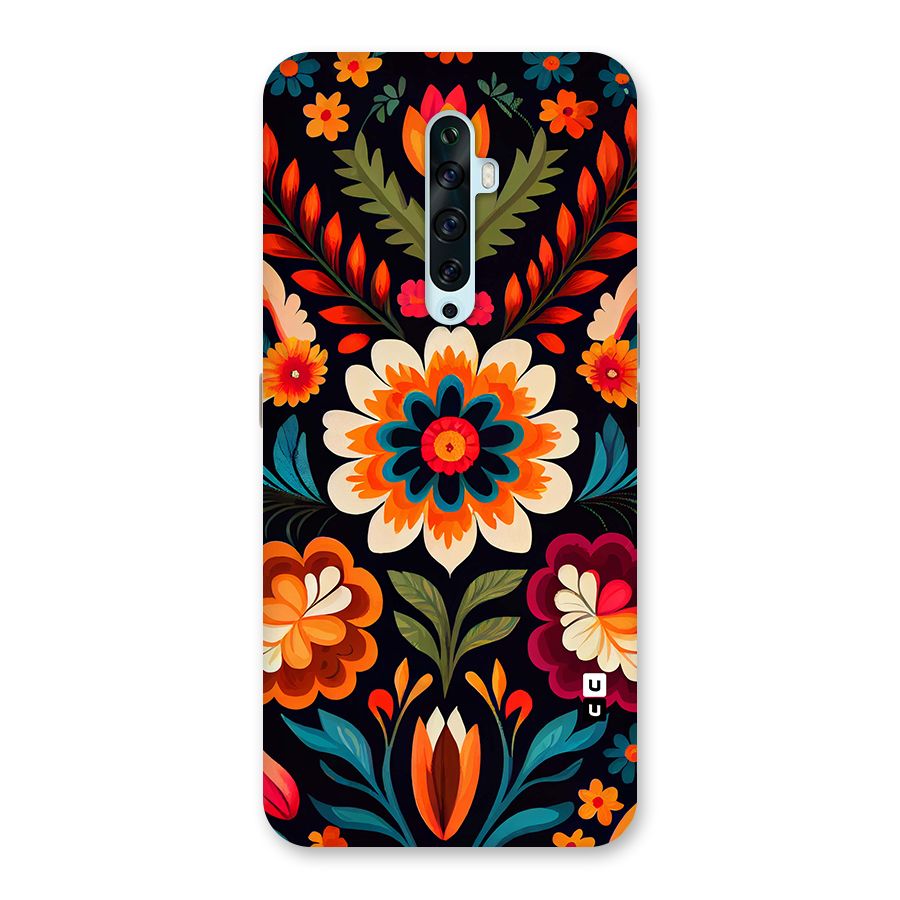 Colorful Mexican Floral Pattern Back Case for Oppo Reno2 F