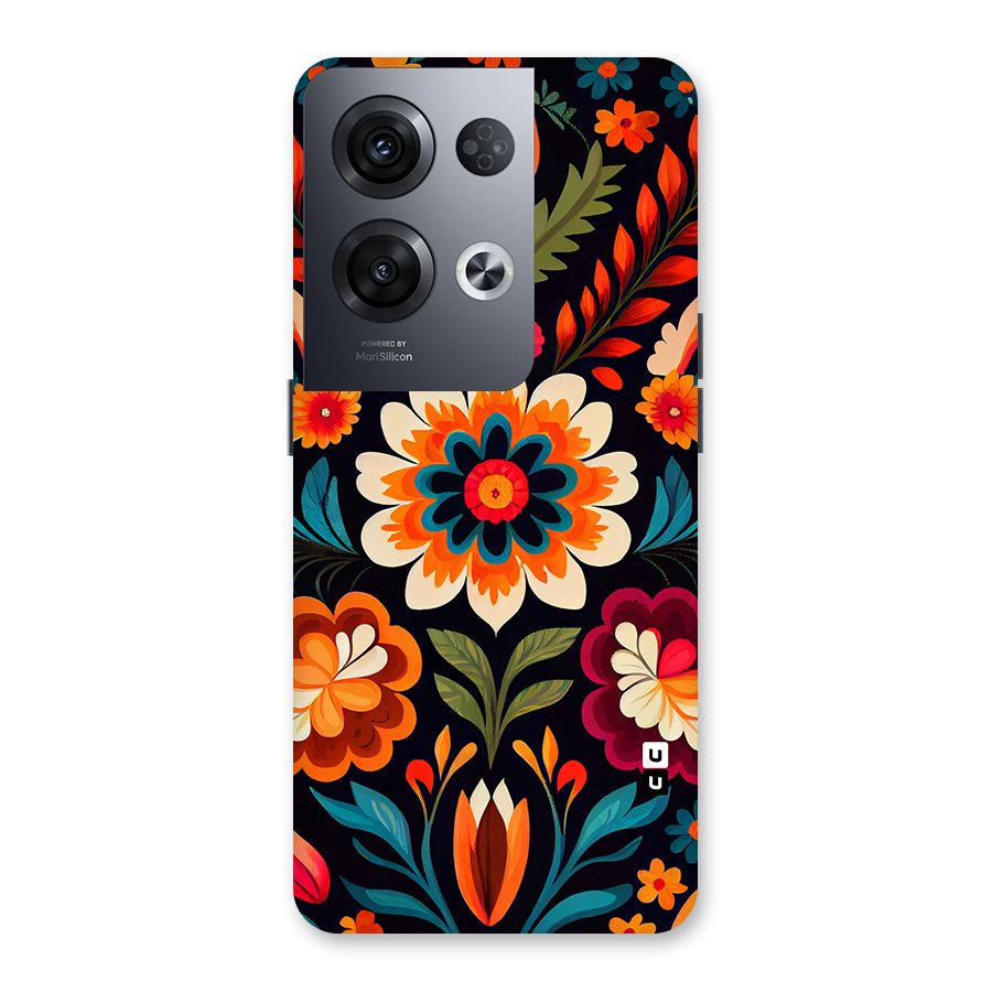 Colorful Mexican Floral Pattern Back Case for Oppo Reno8 Pro 5G