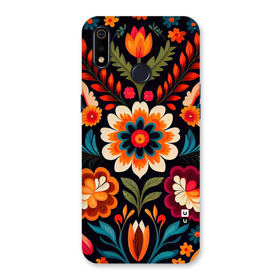 Colorful Mexican Floral Pattern Back Case for Realme 3i