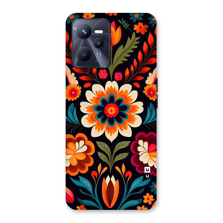 Colorful Mexican Floral Pattern Back Case for Realme C35