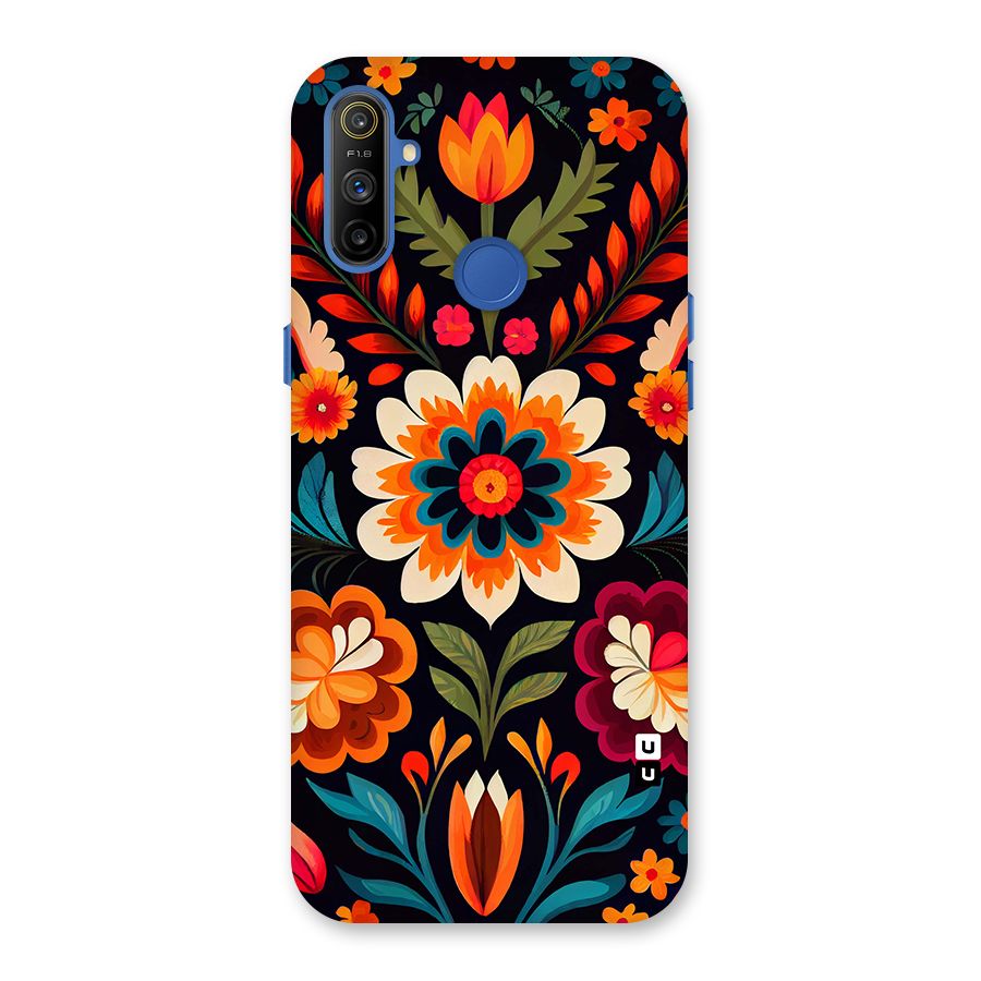 Colorful Mexican Floral Pattern Back Case for Realme Narzo 10A