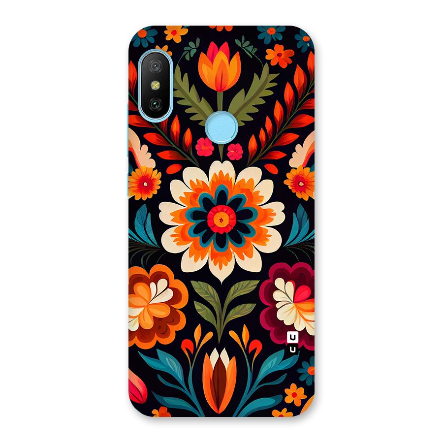 Colorful Mexican Floral Pattern Back Case for Redmi 6 Pro