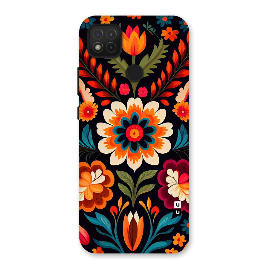 Colorful Mexican Floral Pattern Back Case for Redmi 9C