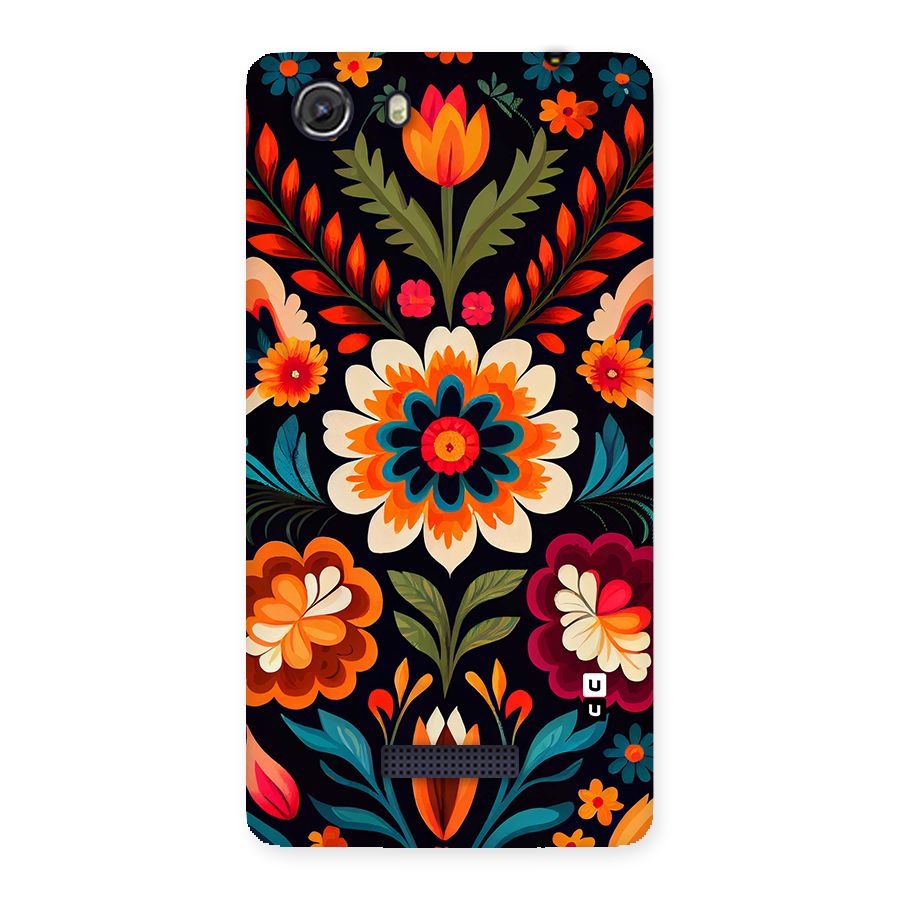 Colorful Mexican Floral Pattern Back Case for Unite 3