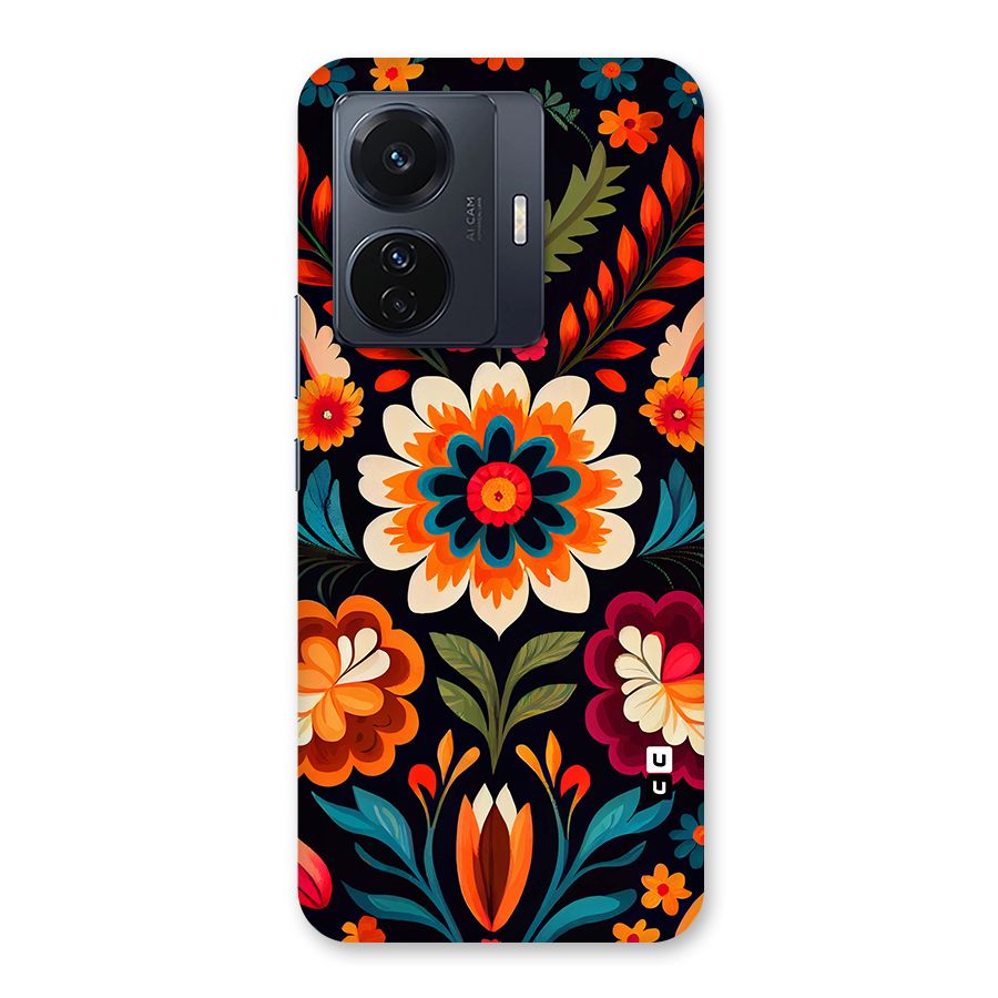 Colorful Mexican Floral Pattern Back Case for Vivo T1 Pro