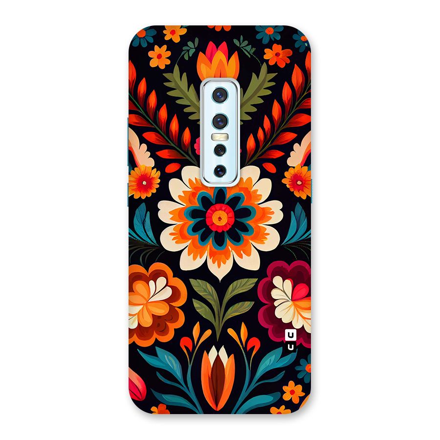 Colorful Mexican Floral Pattern Back Case for Vivo V17 Pro