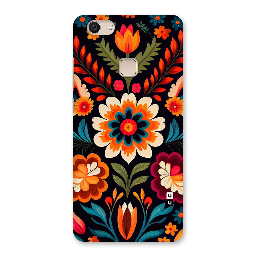 Colorful Mexican Floral Pattern Back Case for Vivo V7
