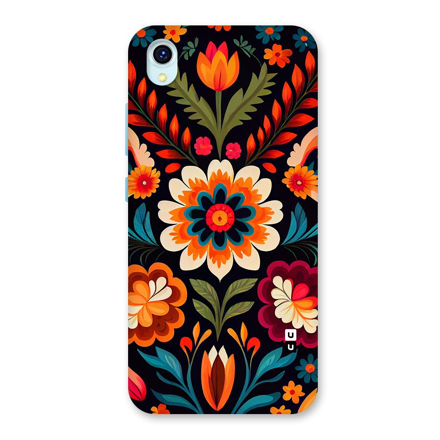 Colorful Mexican Floral Pattern Back Case for Vivo Y1s