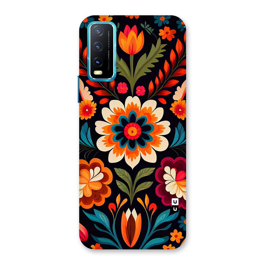 Colorful Mexican Floral Pattern Back Case for Vivo Y20