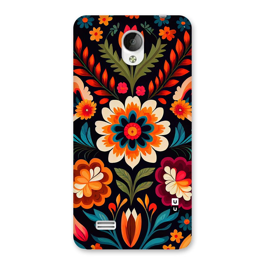 Colorful Mexican Floral Pattern Back Case for Vivo Y21