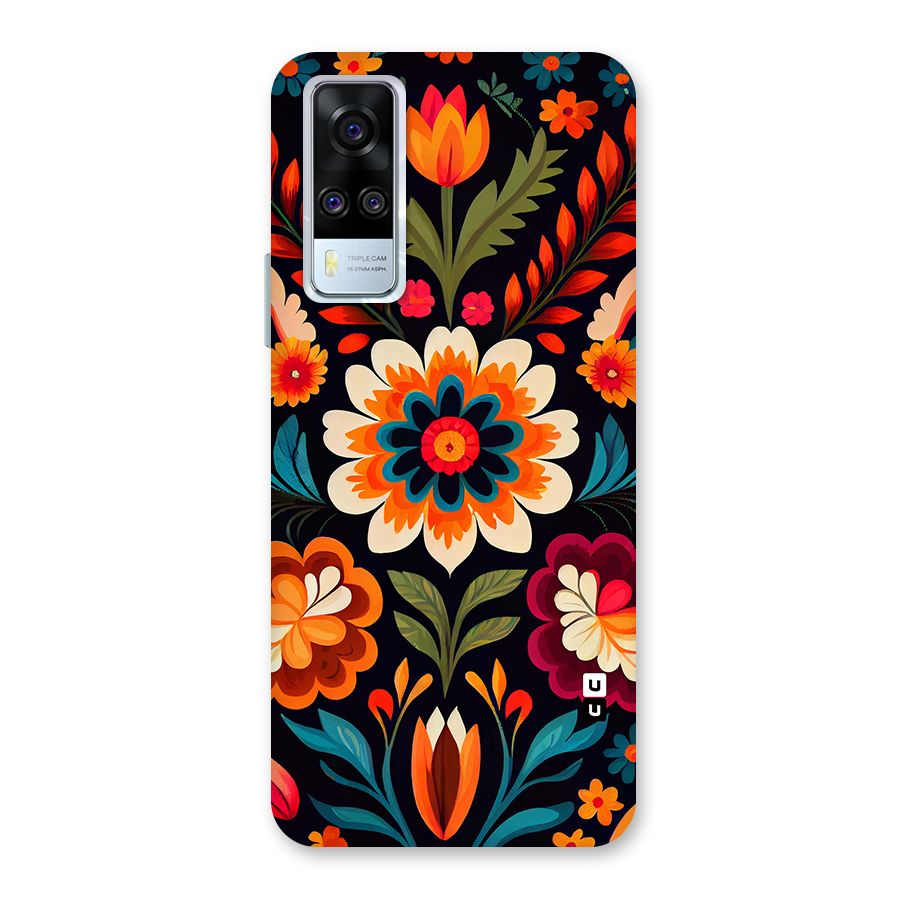 Colorful Mexican Floral Pattern Back Case for Vivo Y31
