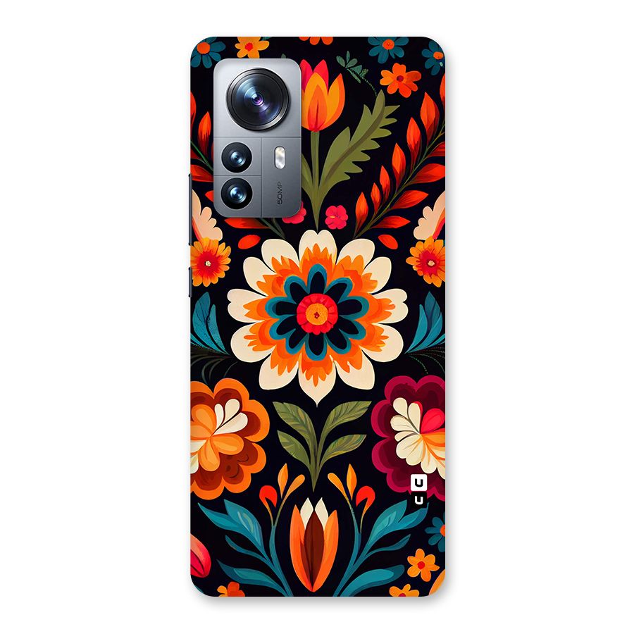 Colorful Mexican Floral Pattern Back Case for Xiaomi 12 Pro