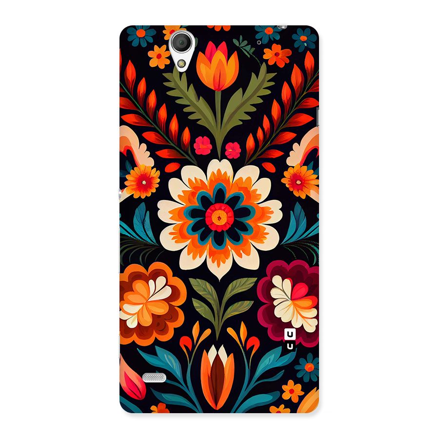 Colorful Mexican Floral Pattern Back Case for Xperia C4
