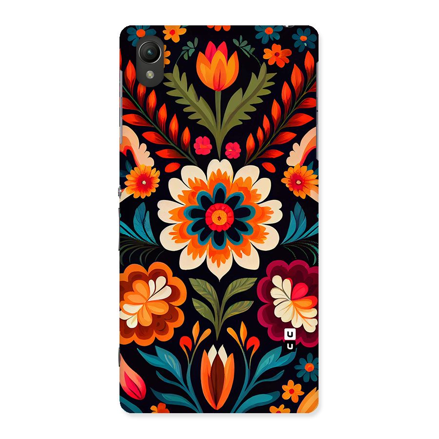 Colorful Mexican Floral Pattern Back Case for Xperia Z2