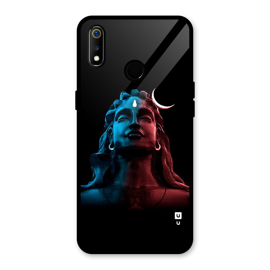 Colorful Shiva Glass Back Case for Realme 3i