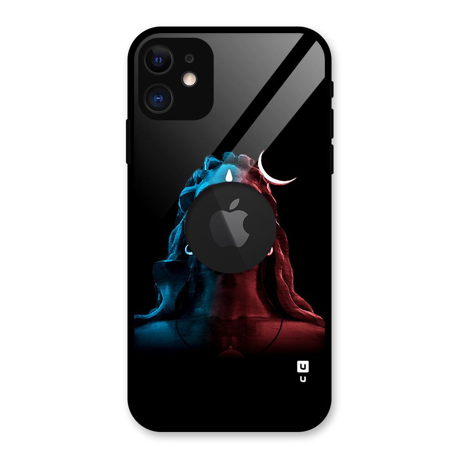 Colorful Shiva Glass Back Case for iPhone 11 Logo Cut