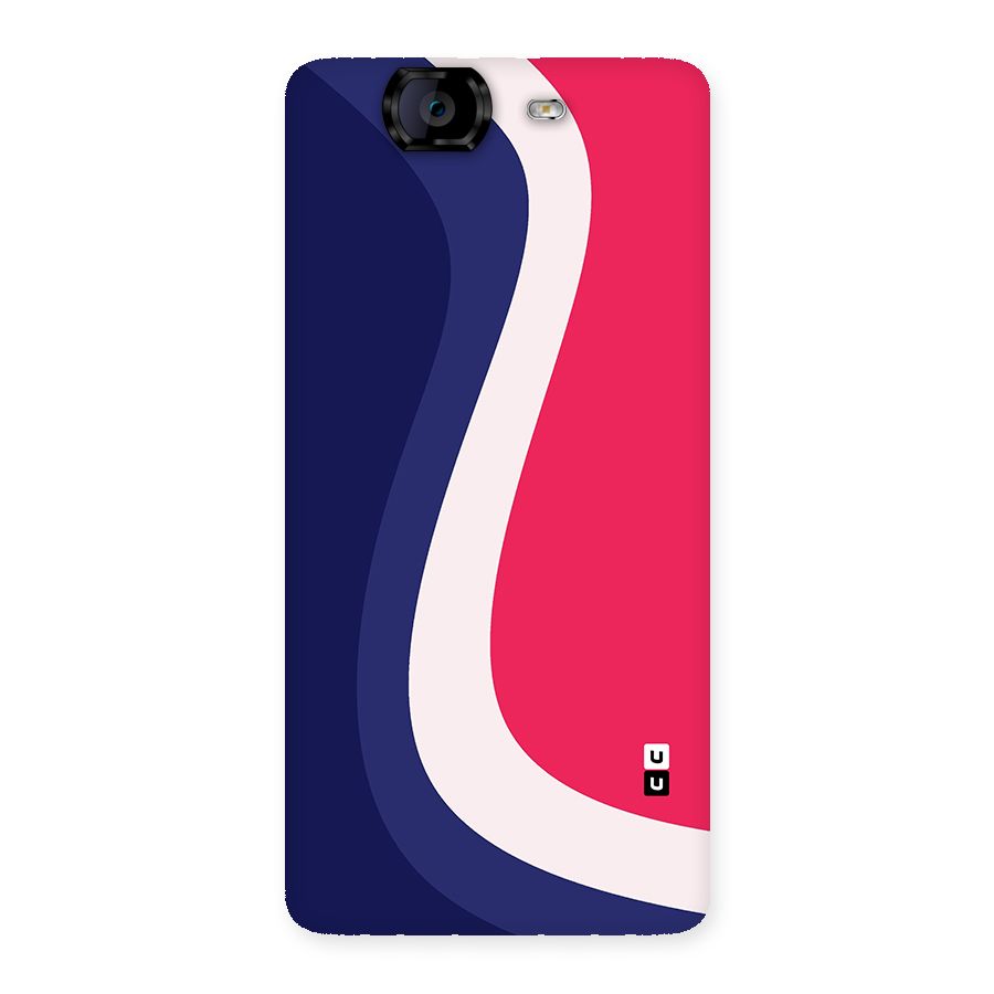 Colorful Wavy Print Back Case for Canvas Knight A350