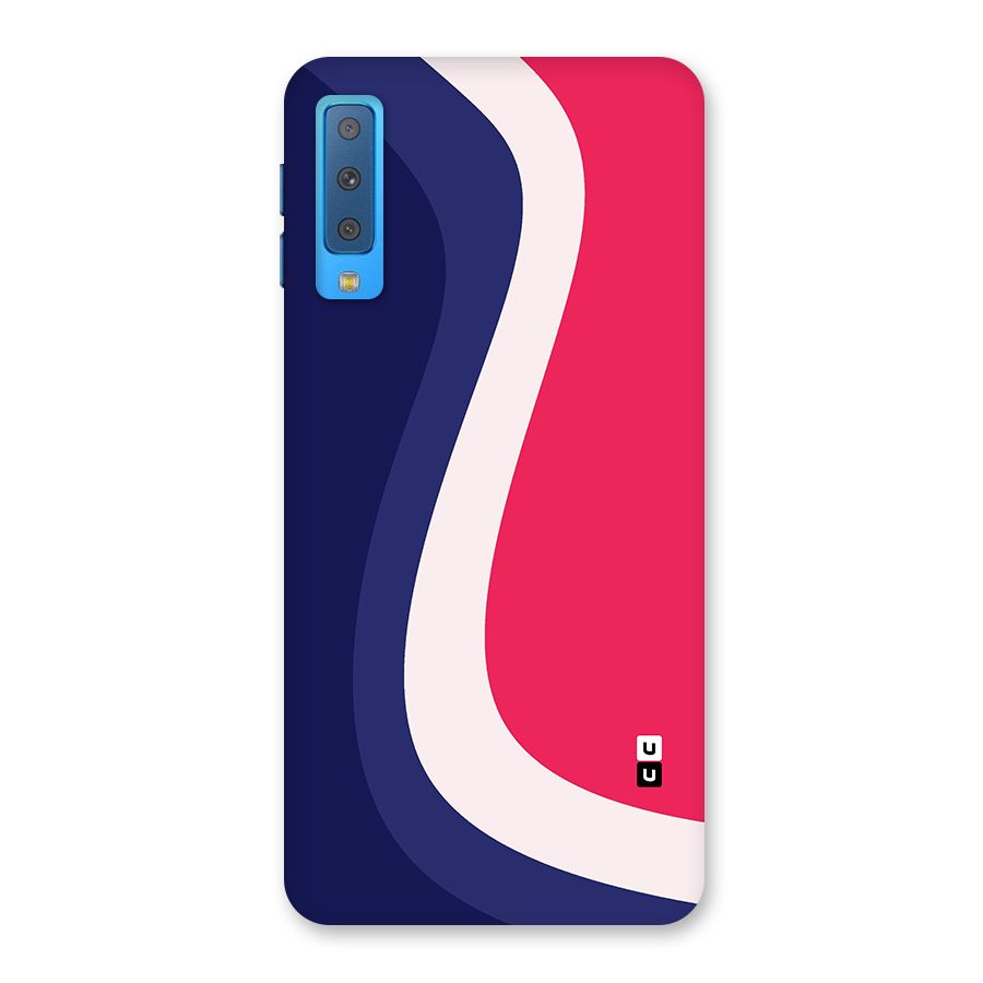 Colorful Wavy Print Back Case for Galaxy A7 (2018)