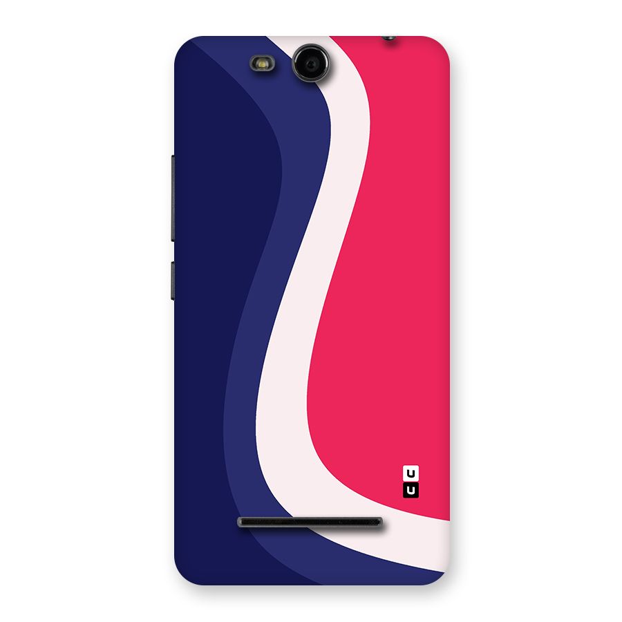 Colorful Wavy Print Back Case for Micromax Canvas Juice 3 Q392