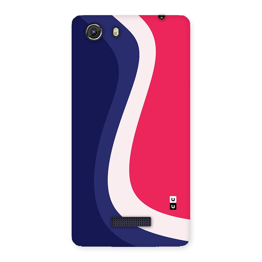 Colorful Wavy Print Back Case for Micromax Unite 3