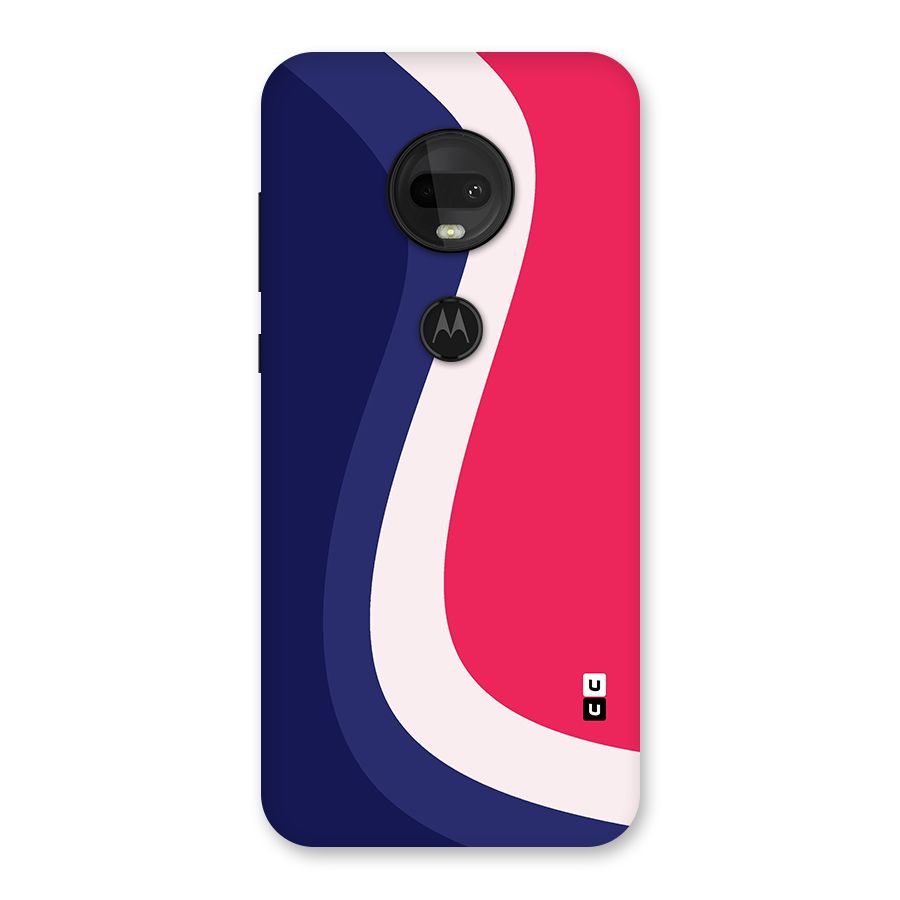 Colorful Wavy Print Back Case for Moto G7