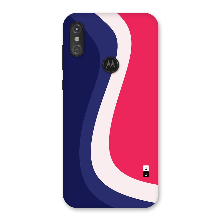 Colorful Wavy Print Back Case for Motorola One Power