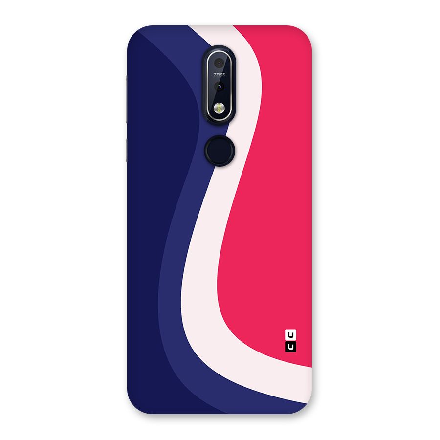 Colorful Wavy Print Back Case for Nokia 7.1