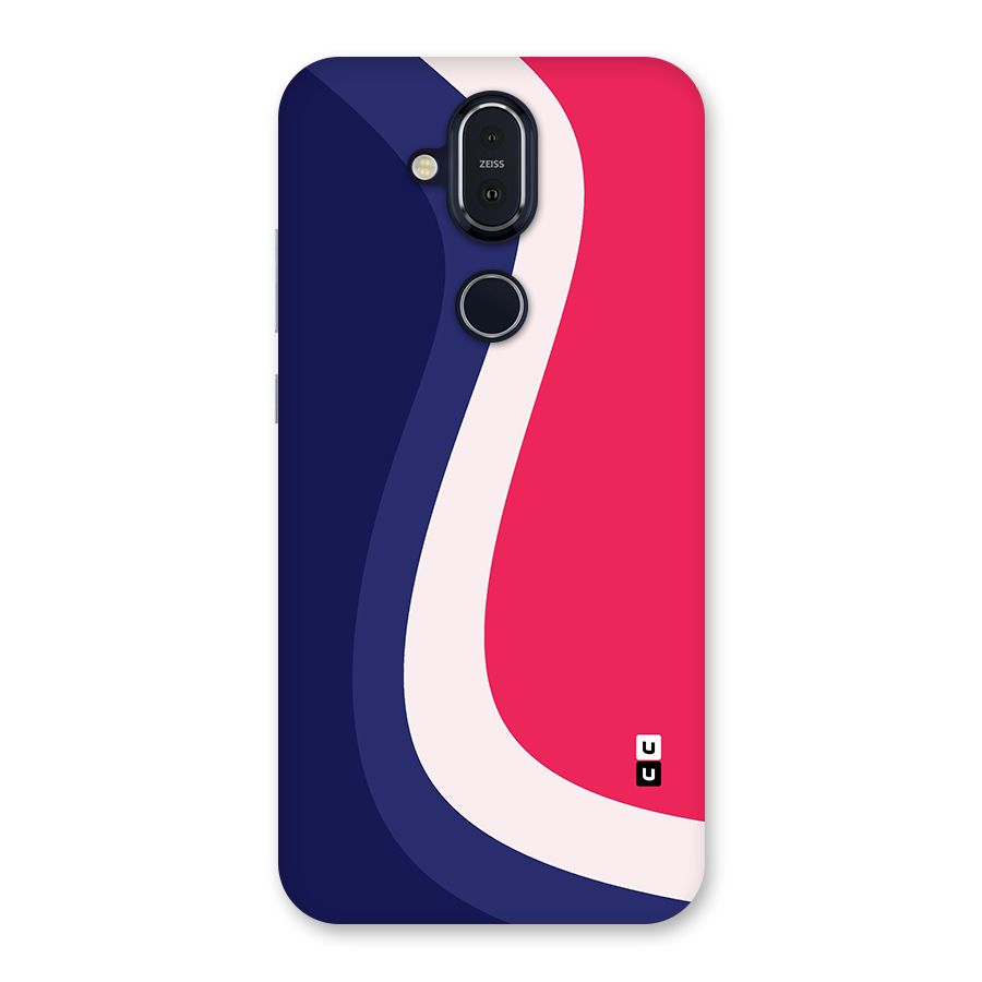 Colorful Wavy Print Back Case for Nokia 8.1
