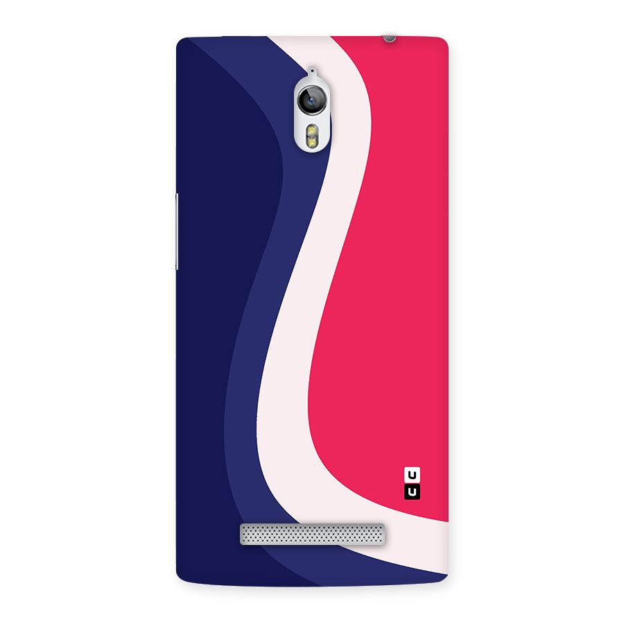 Colorful Wavy Print Back Case for Oppo Find 7