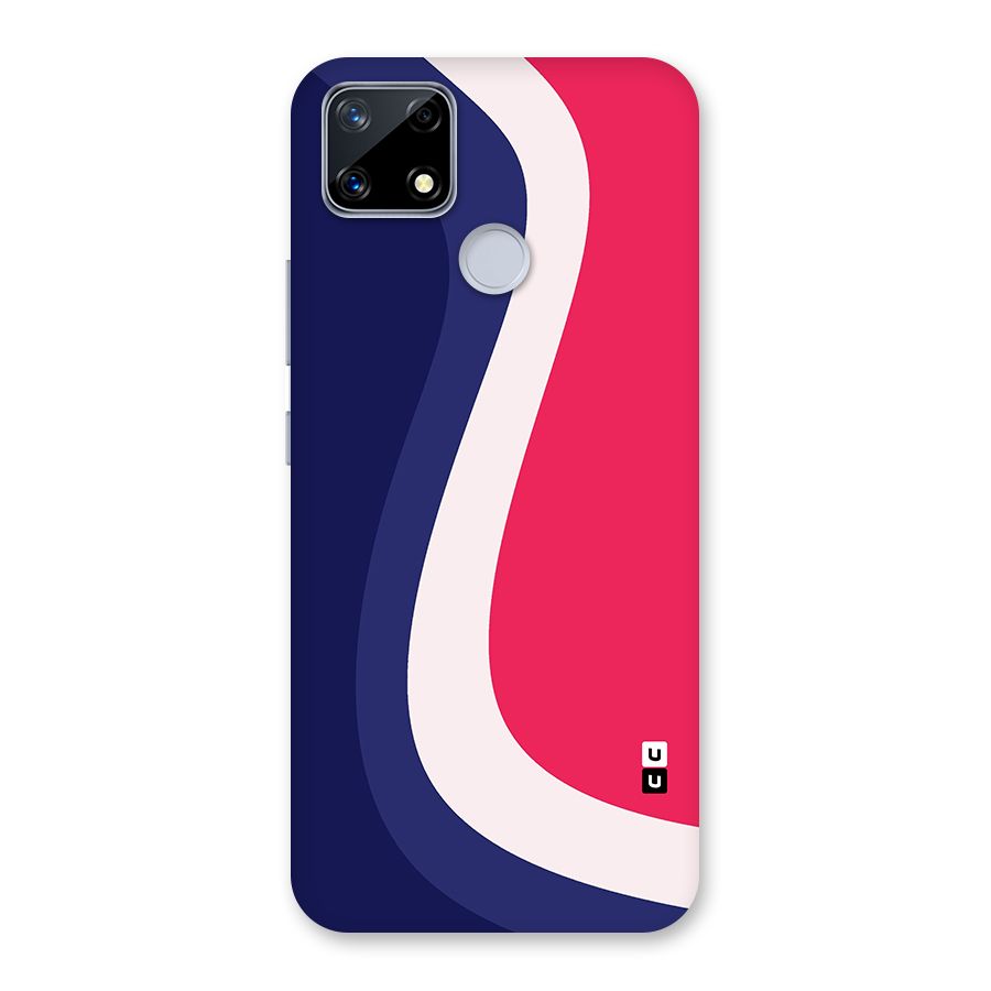 Colorful Wavy Print Glass Back Case for Realme Narzo 20