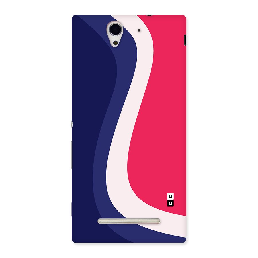Colorful Wavy Print Back Case for Sony Xperia C3