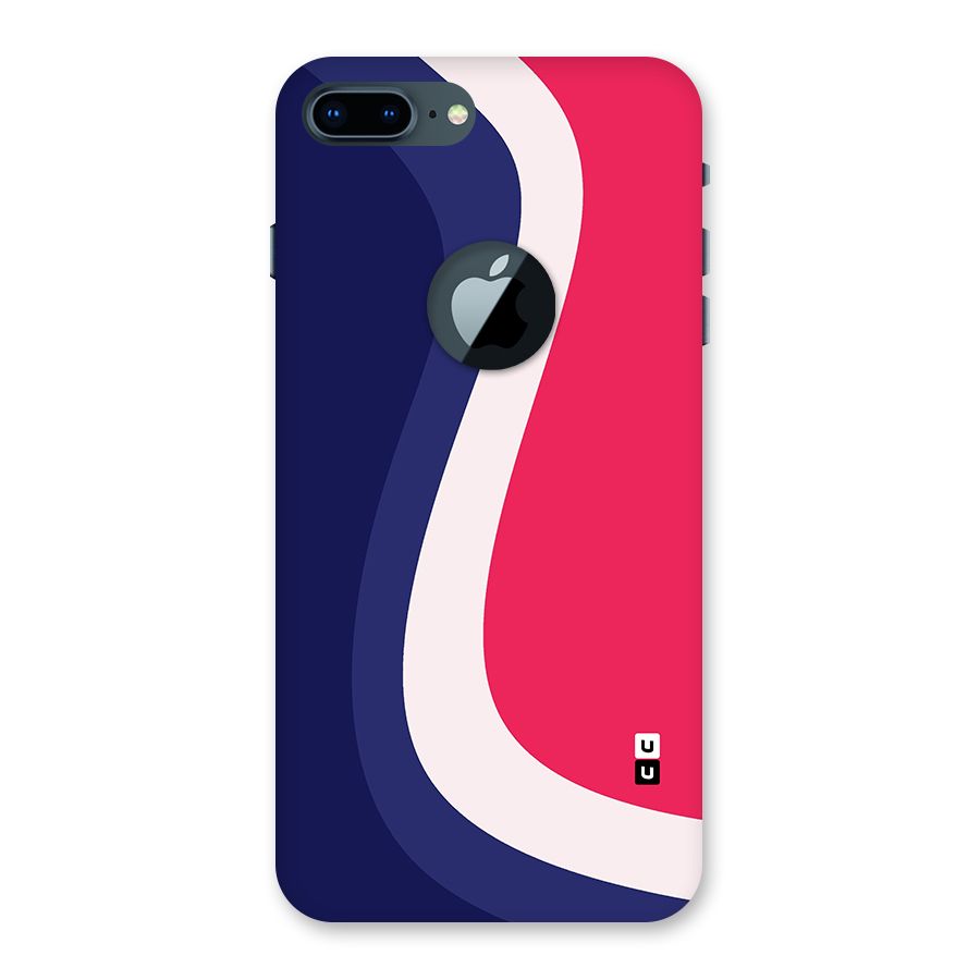 Colorful Wavy Print Back Case for iPhone 7 Plus Logo Cut
