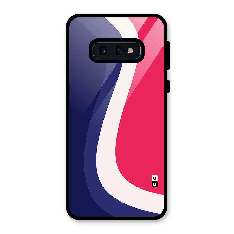 Colorful Wavy Print Glass Back Case for Galaxy S10e