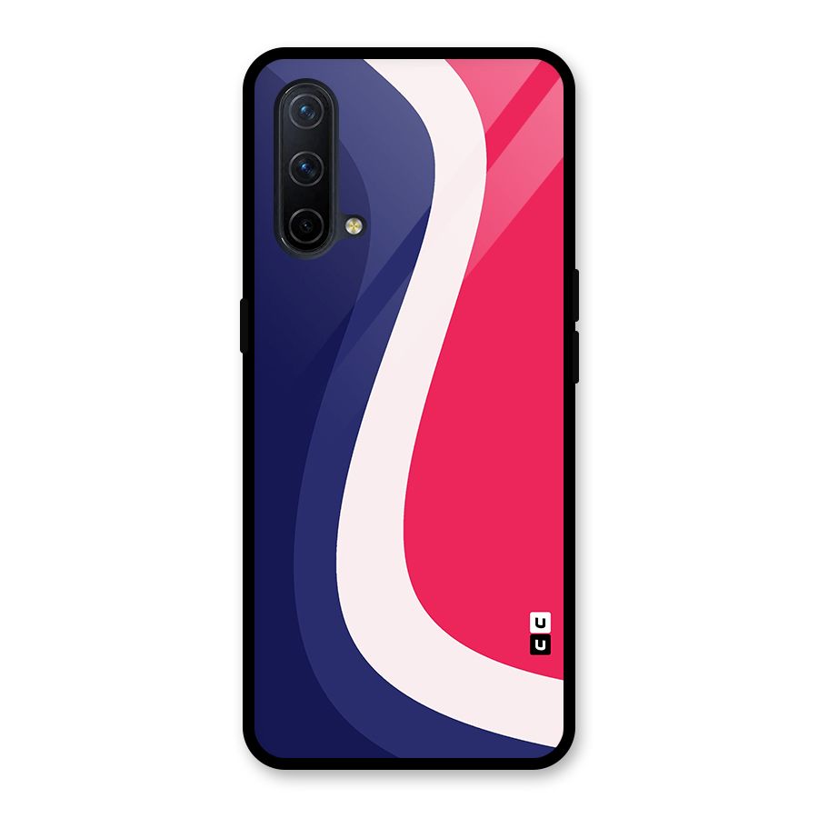 Colorful Wavy Print Glass Back Case for OnePlus Nord CE 5G