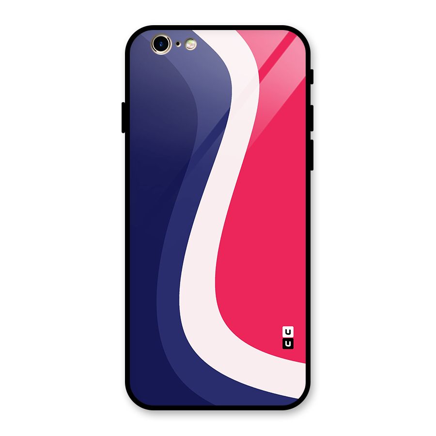 Colorful Wavy Print Glass Back Case for iPhone 6 6S