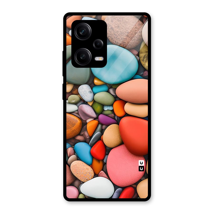 Colourful Stones Glass Back Case for Redmi Note 12 Pro