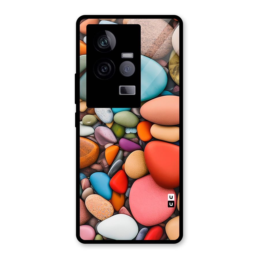 Colourful Stones Glass Back Case for Vivo iQOO 11 5G