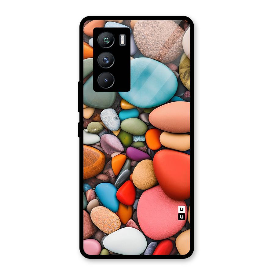 Colourful Stones Glass Back Case for Vivo iQOO 9 SE